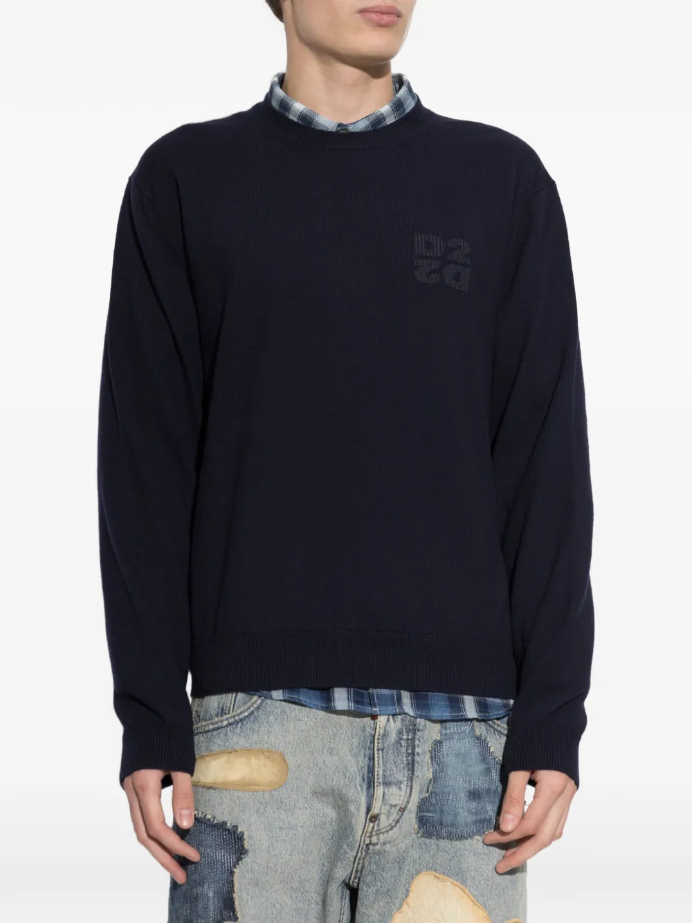DSQUARED2 Trui met geborduurd logo Blauw