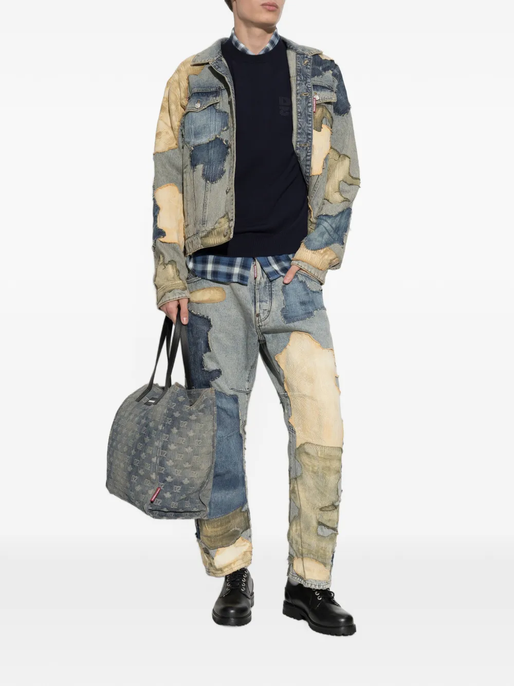 DSQUARED2 Trui met geborduurd logo Blauw