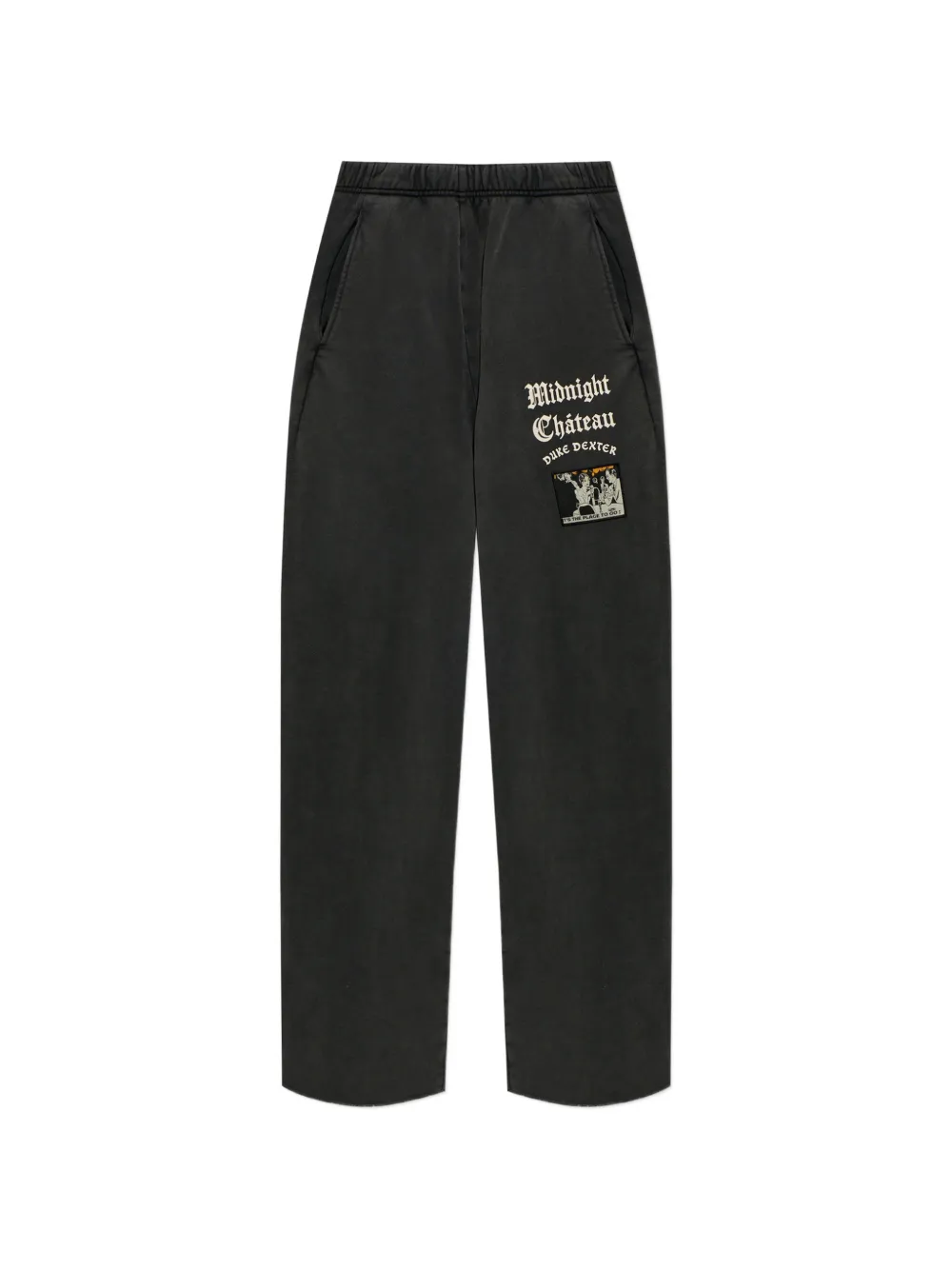 DUKE & DEXTER graphic-print patch-detail trousers