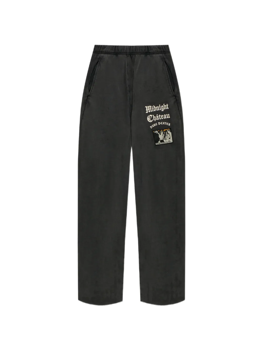 DUKE & DEXTER graphic-print patch-detail trousers - Nero
