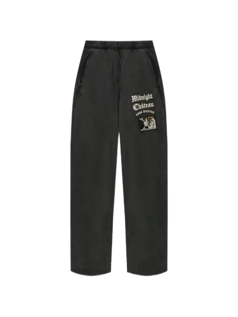 DUKE & DEXTER graphic-print patch-detail trousers