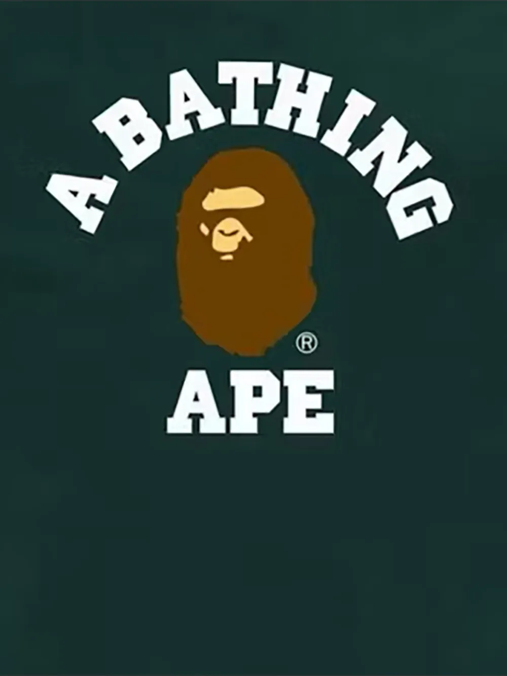 A BATHING APE College Ape Head T-shirt Groen