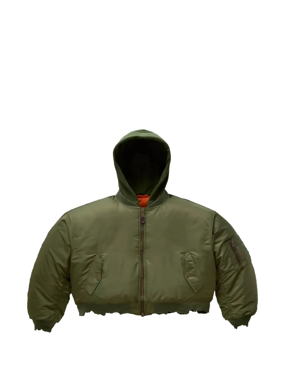 GV Gallery hooded cropped bomber jacket - Green