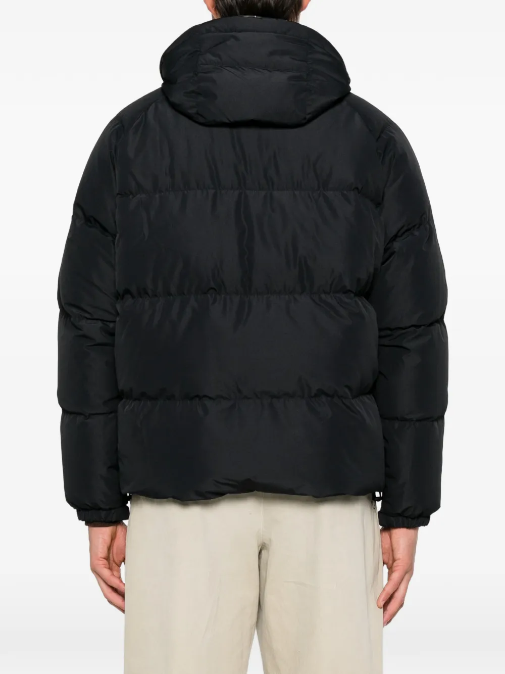 Barbour Transport quilted hooded jacket Zwart
