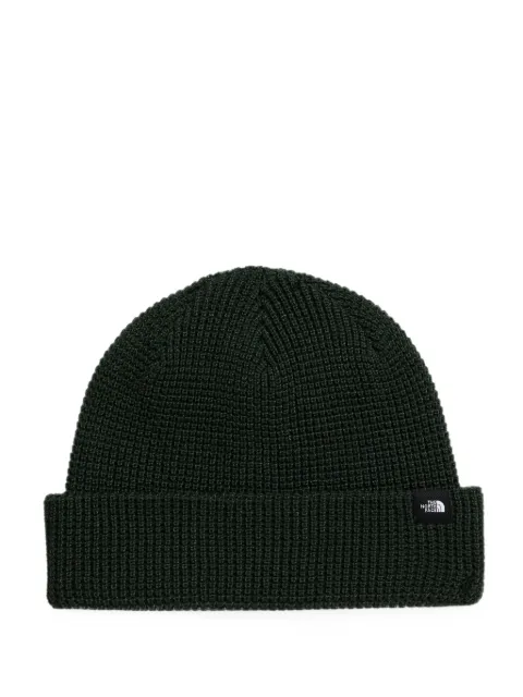 The North Face TNF™ logo-patch waffle-knit beanie hat
