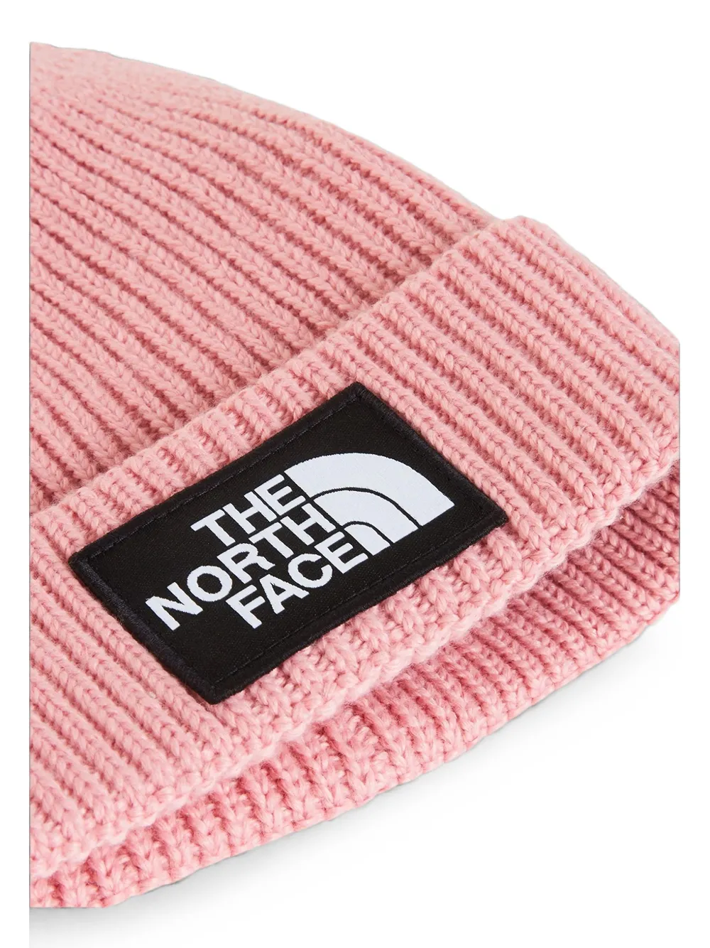 The North Face Kids Muts met logo-patch en omgeslagen rand Roze