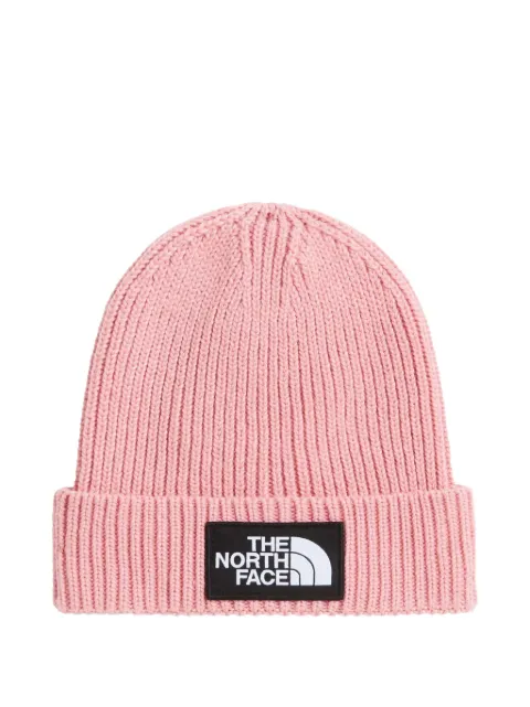 The North Face Kids logo-patch cuffed beanie hat