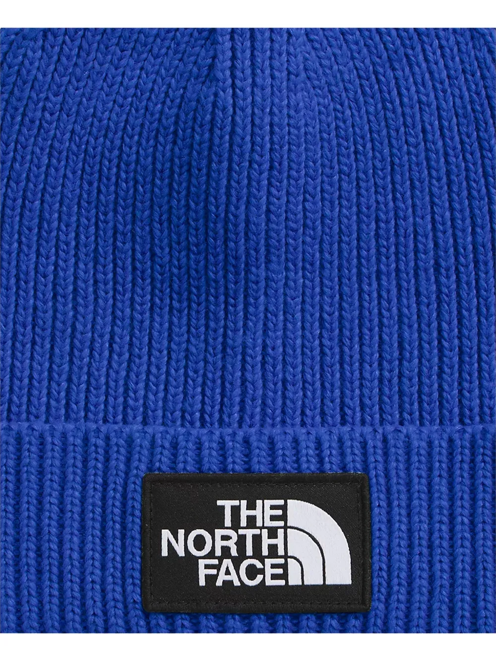 The North Face Kids Logo Box cuffed beanie hat Blauw