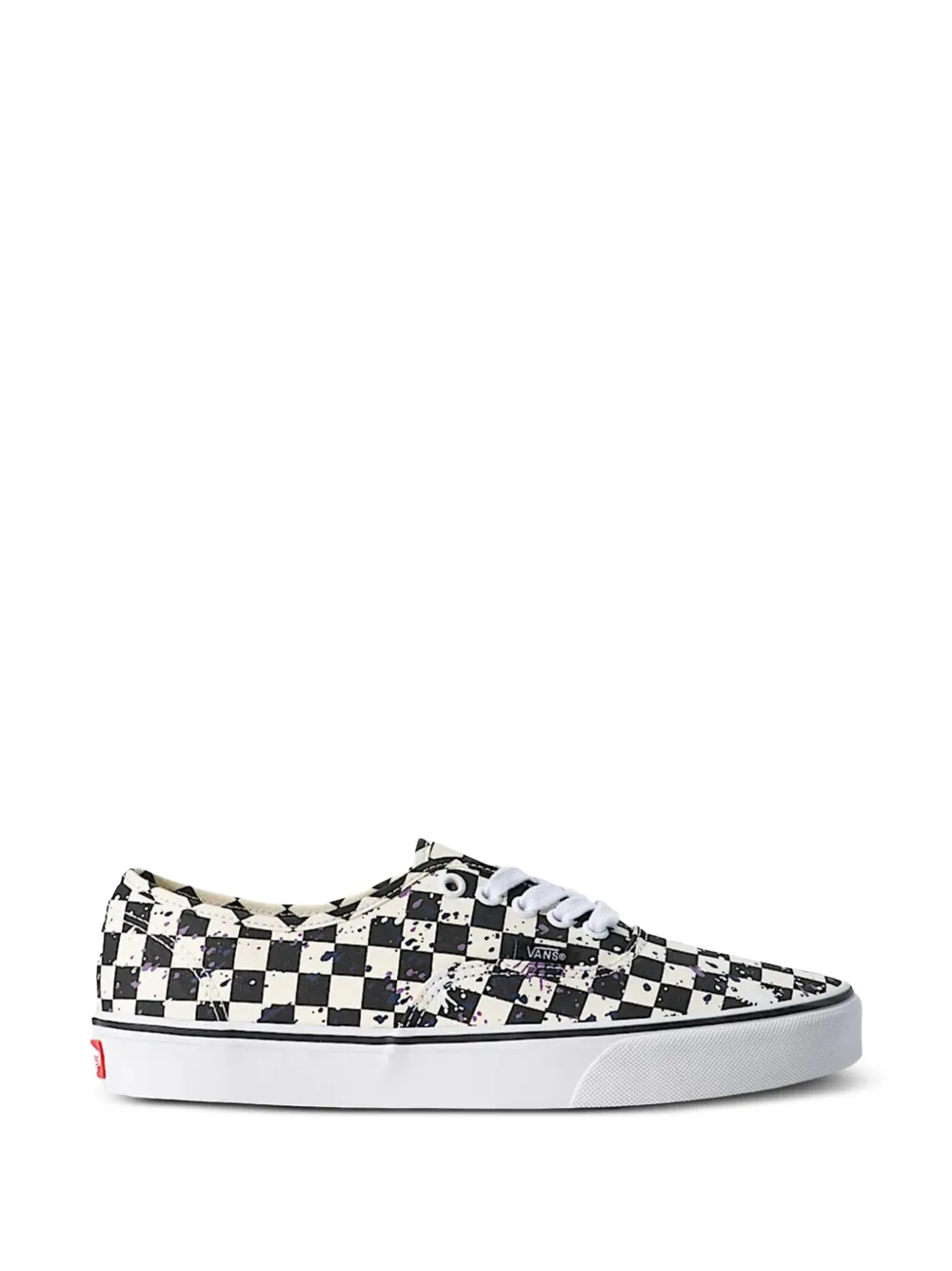 Vans Authentic splatter checkerboard sneakers - Schwarz