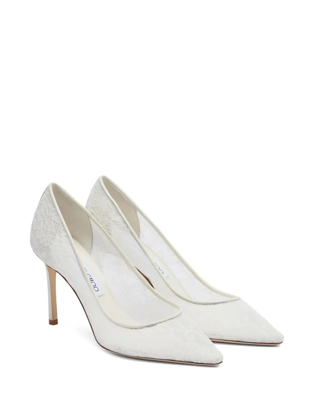 Jimmy Choo Romy 85 ivory lace pumps - Bianco