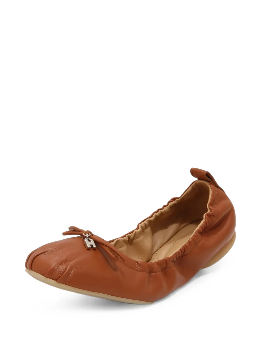Hogan bow-detail leather ballet flats