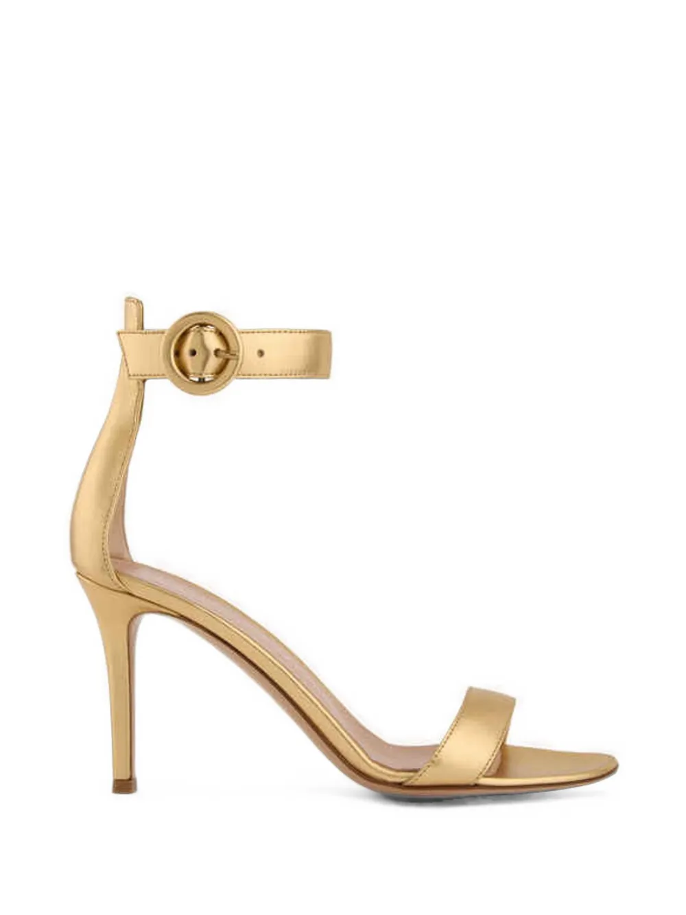 Gianvito Rossi Portofino metallic leather sandals