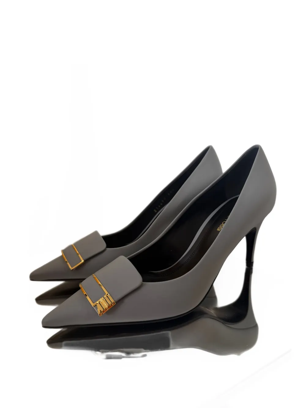 Sergio Rossi logo-plaque pointed-toe pumps - Gris