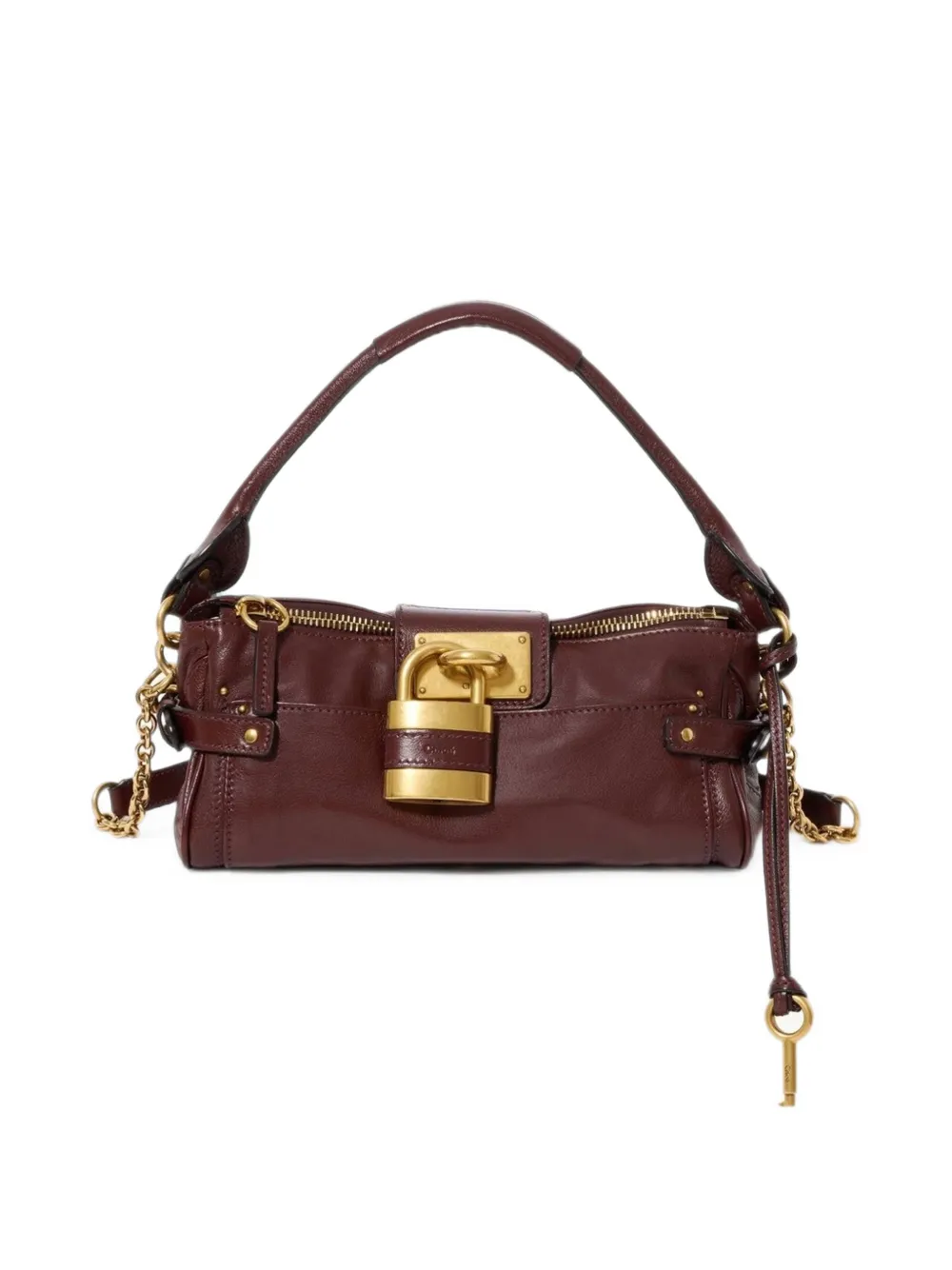 Chloé Kleine Paddington leren shopper met textuur Bruin