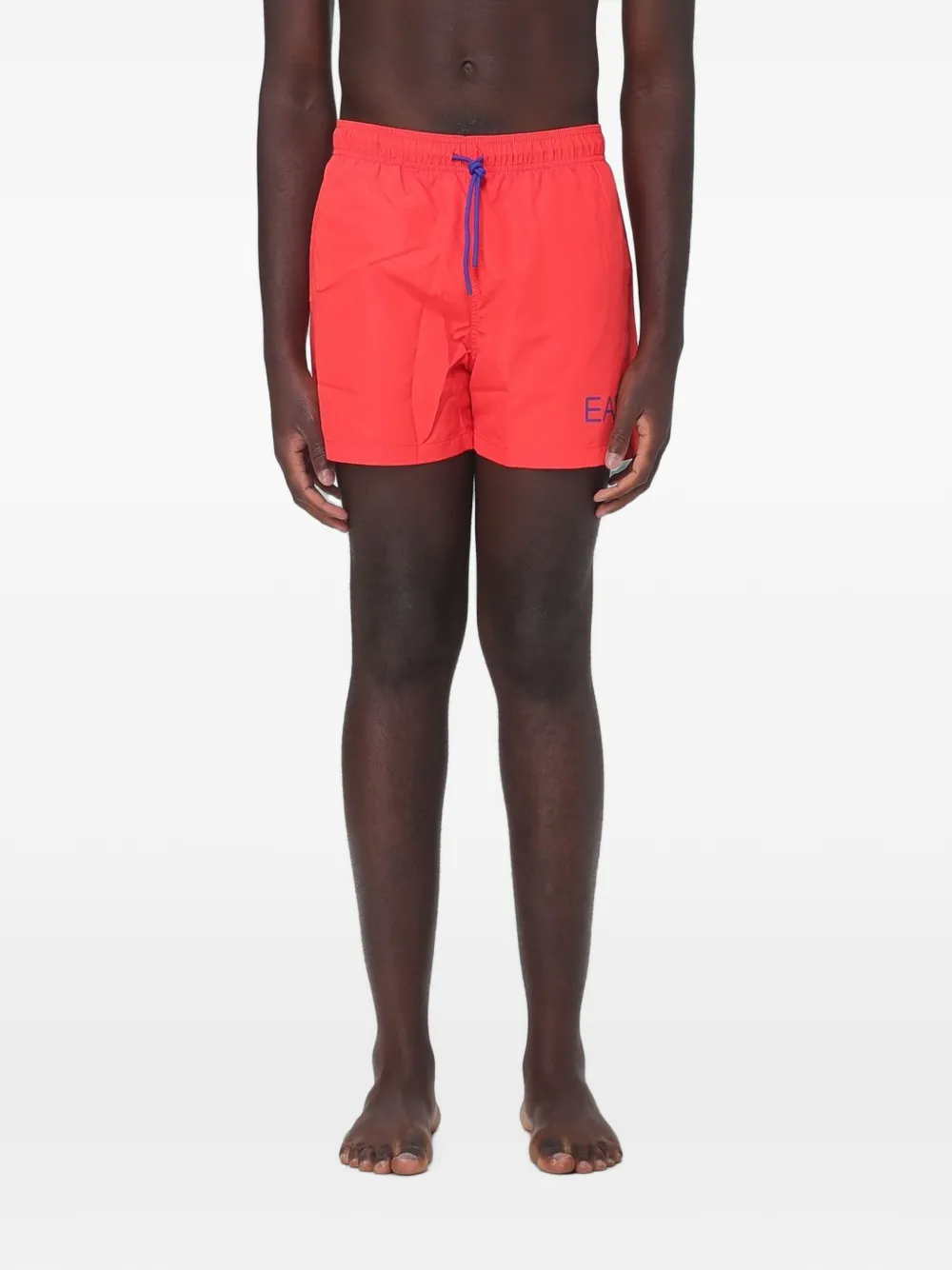 Ea7 Emporio Armani logo-print drawstring swim shorts