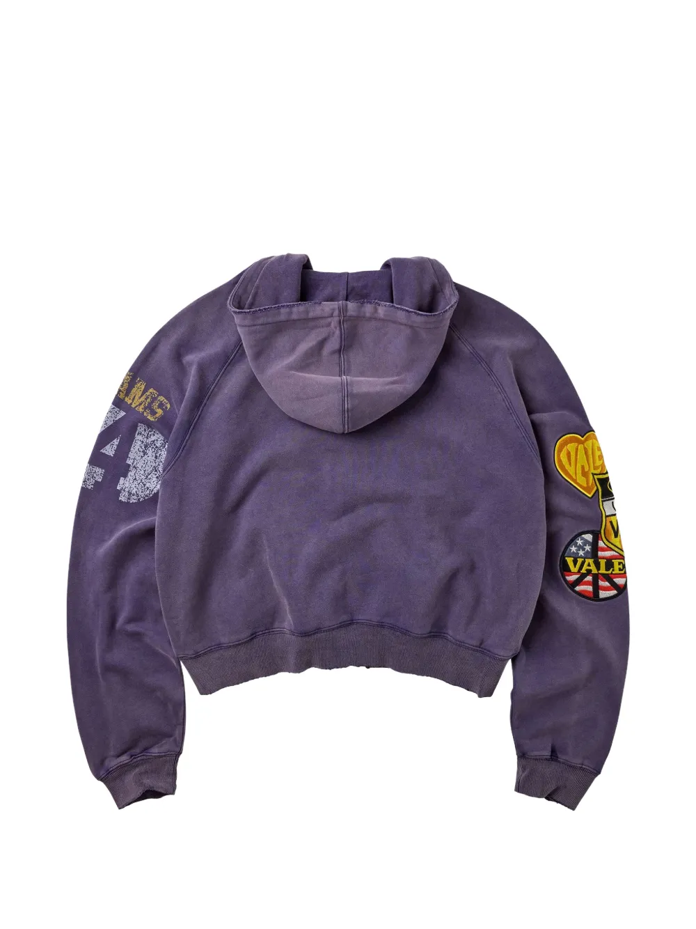 Vale Army hoodie met logo-patch en rits Blauw