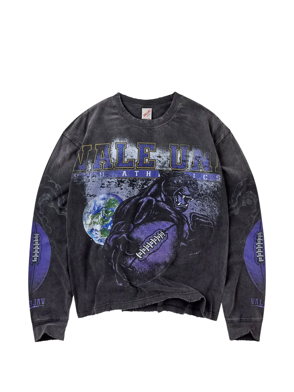 Vale Kountry Ls Graphic-print Sweater In Black