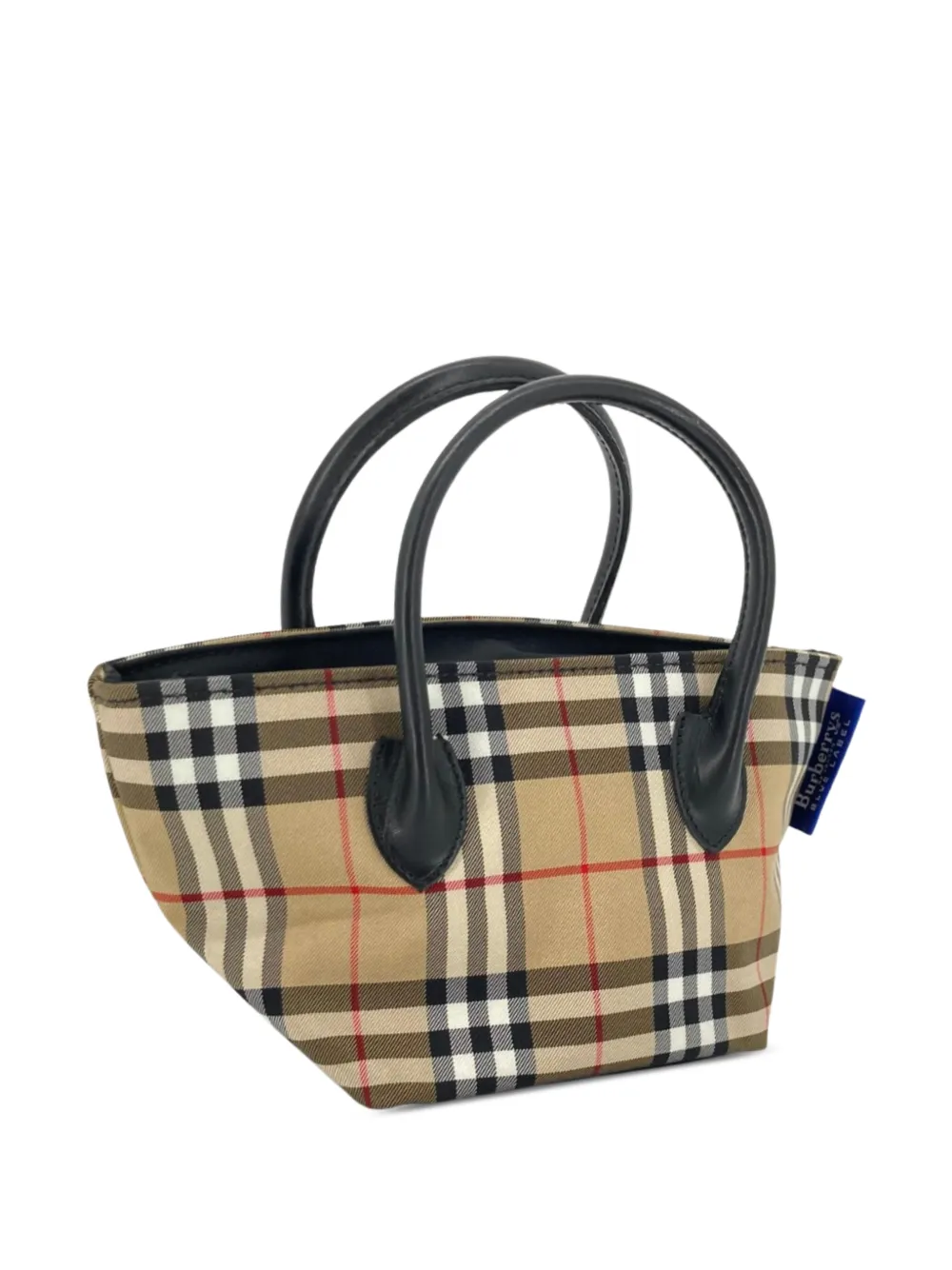 795298/Burberry Pre-Owned レザーステッチ ハンドバッグ Burberry Pre-Owned 20th Century House Check Canvas Handbag