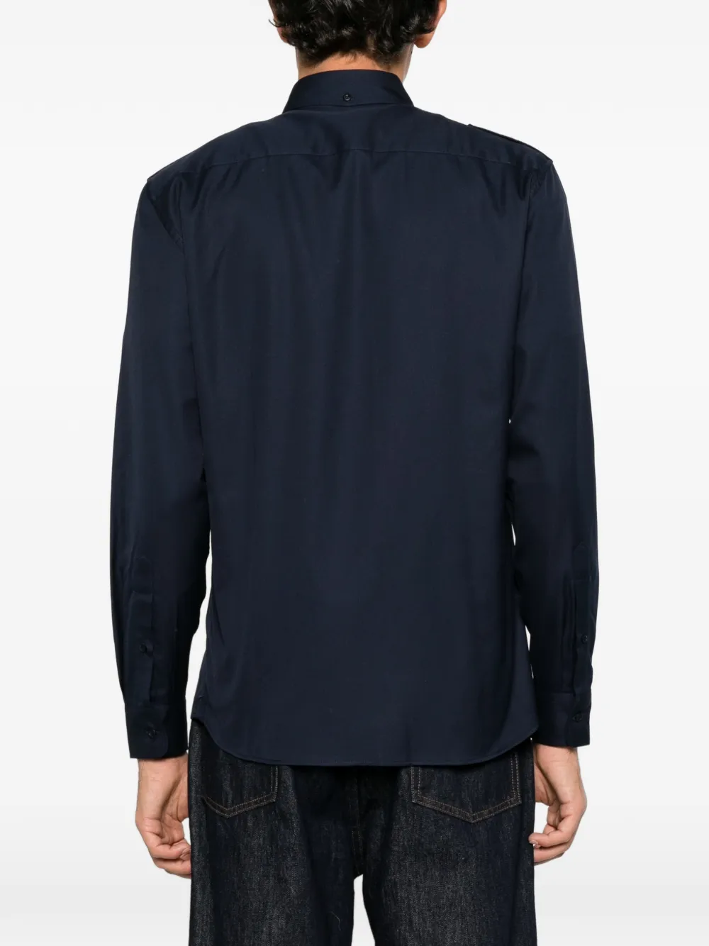 Brunello Cucinelli button-flap shirt Blauw