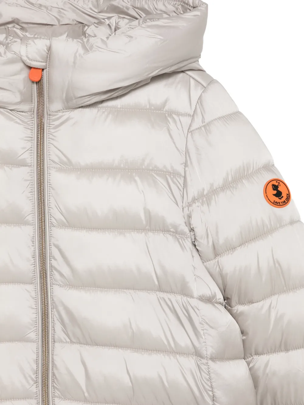 Save The Duck Kids Oriana quilted hooded coat Beige