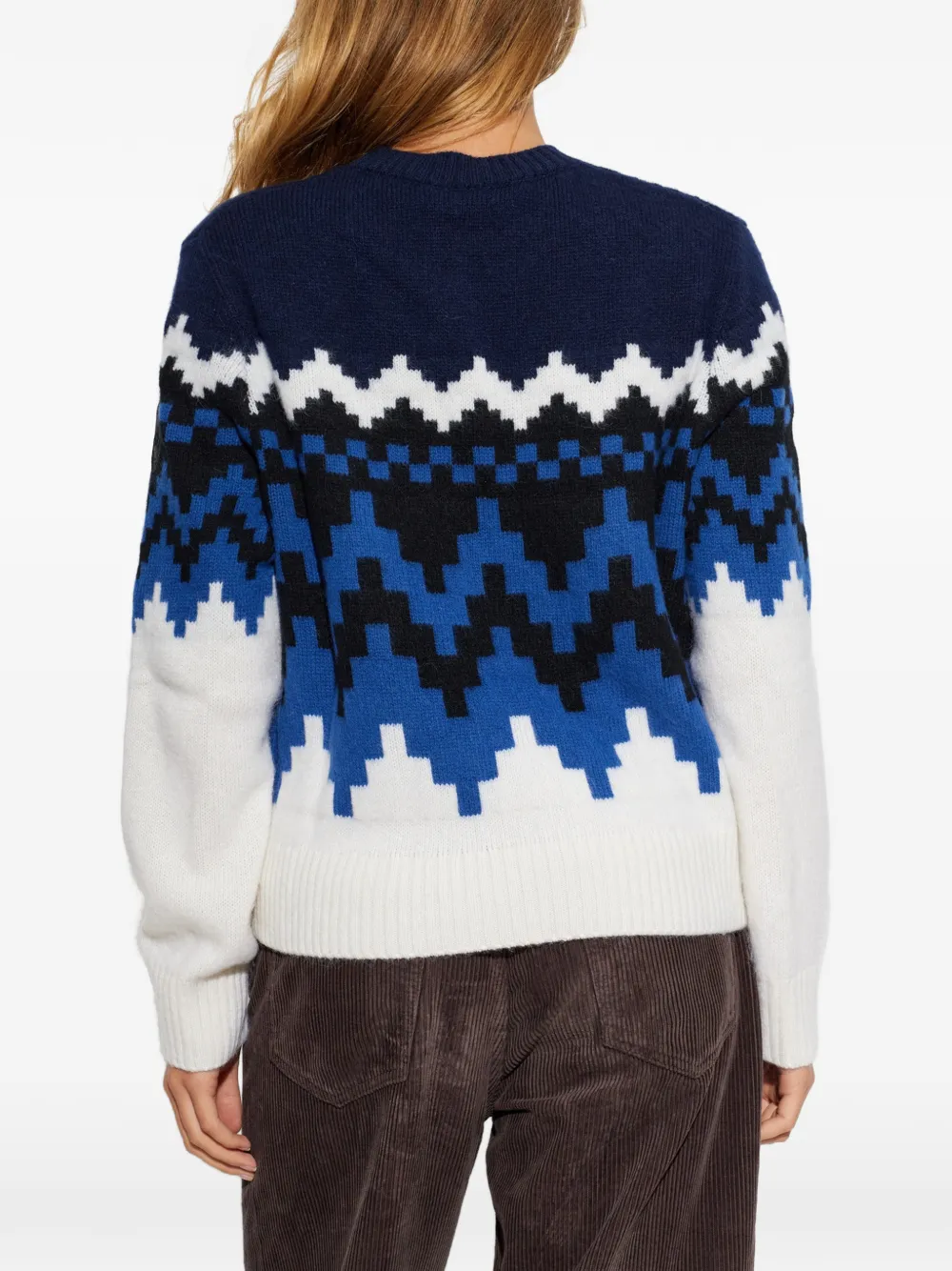Canada Goose Thelon Crew Geometric-pattern Sweater in Blue, view 4