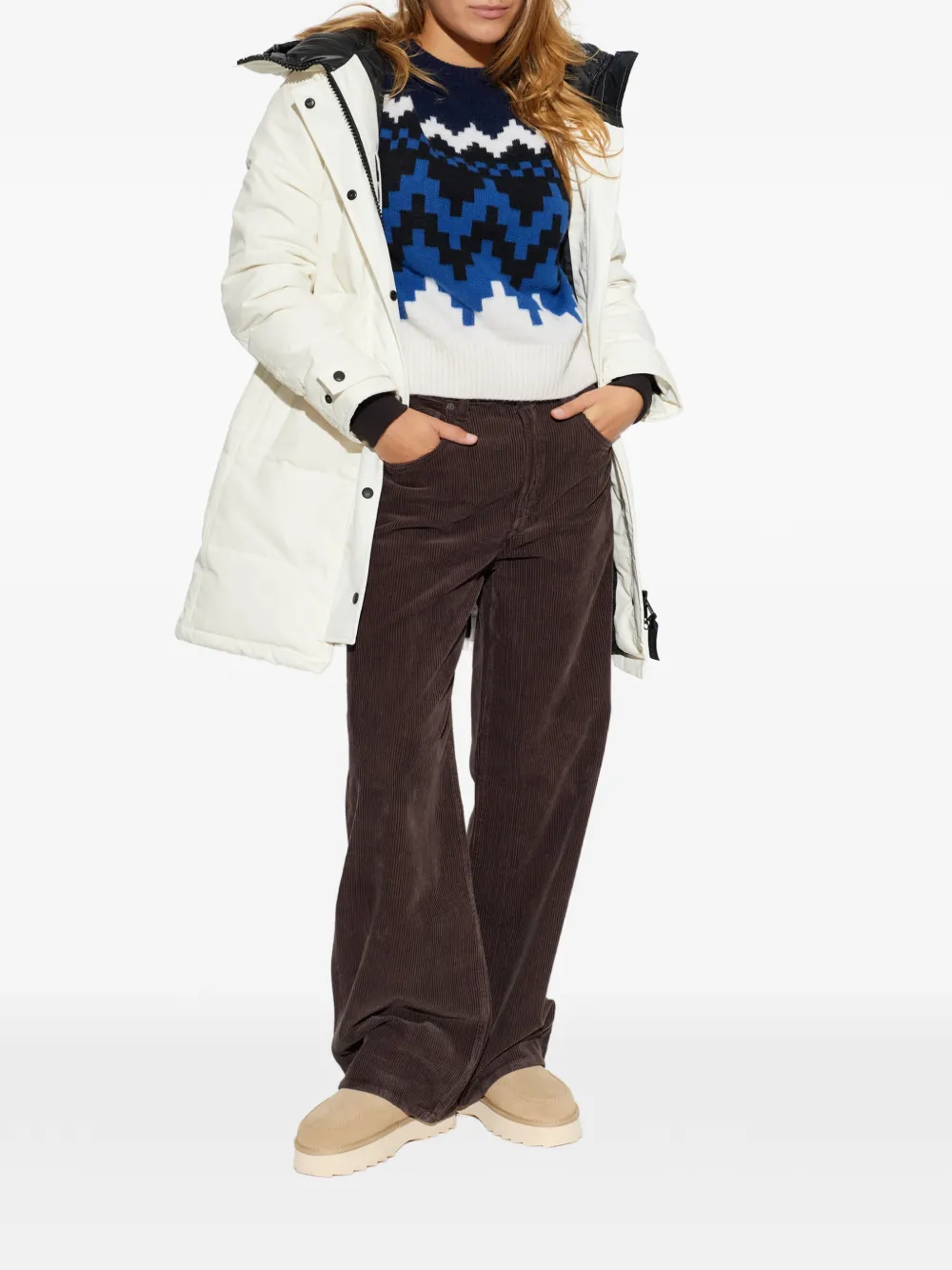 Canada Goose Thelon Crew Geometric-pattern Sweater in Blue, view 2