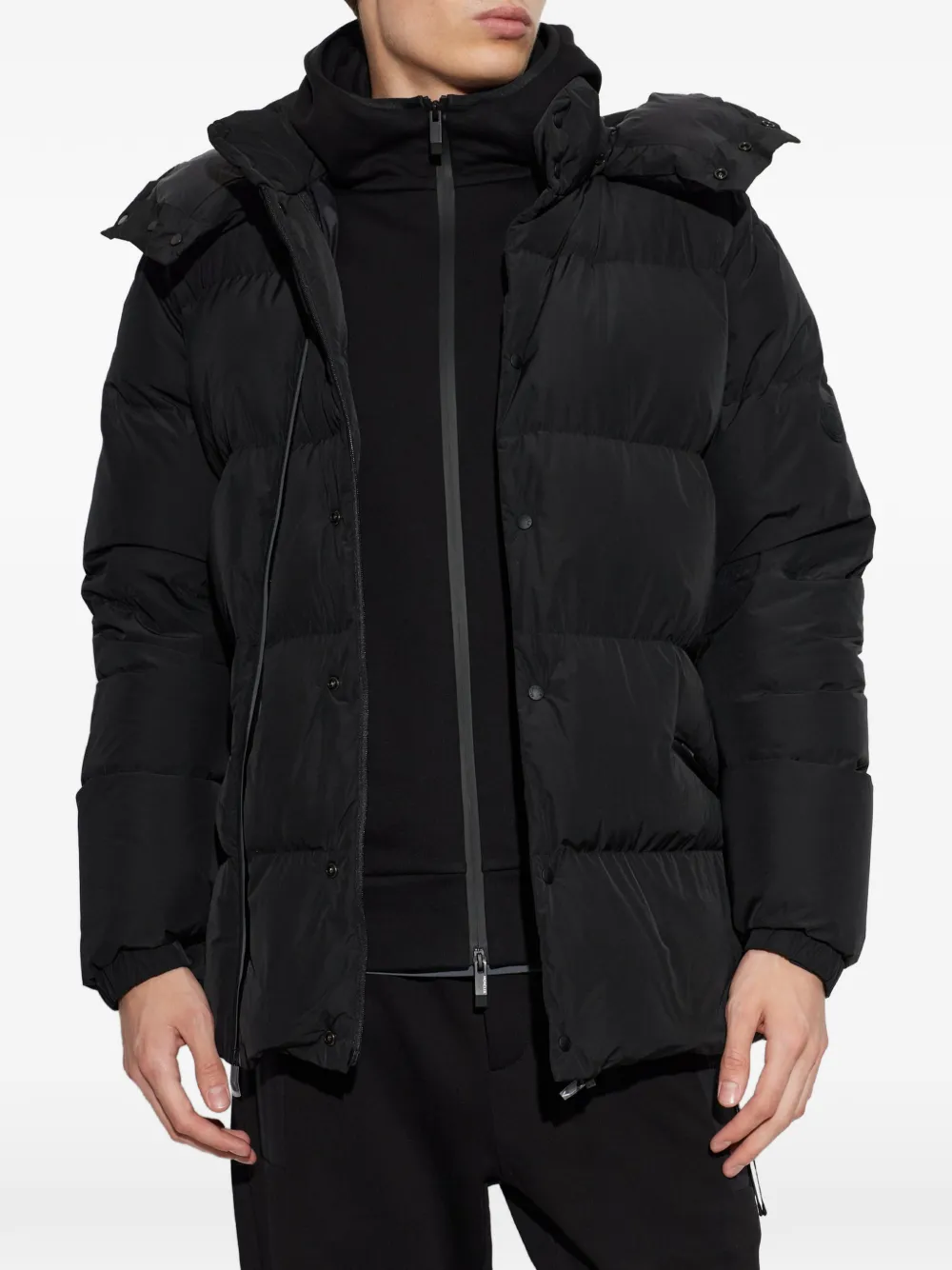 Moncler Monzoni donsjack met capuchon Zwart