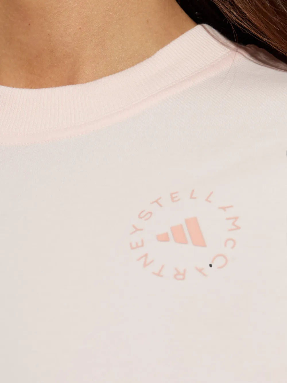 adidas by Stella McCartney x Stella McCartney T-shirt met logo-print Roze