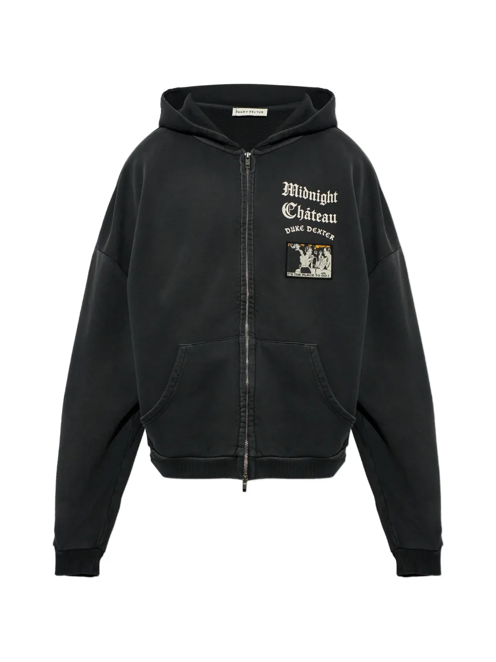 DUKE & DEXTER Midnight Château zip-up hoodie