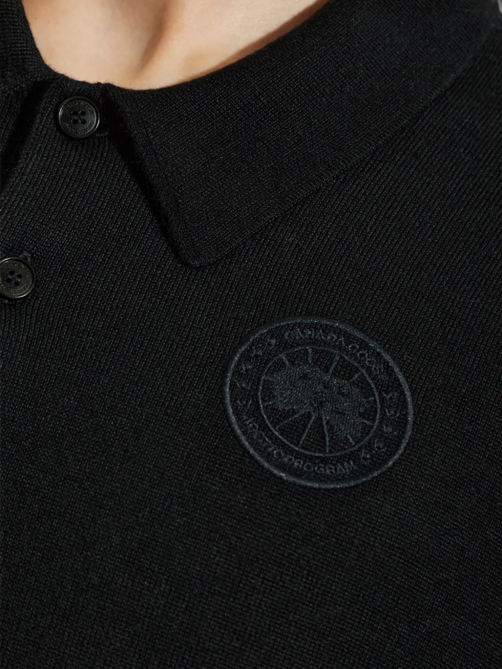 Canada Goose Petitot poloshirt met logo-patch Zwart