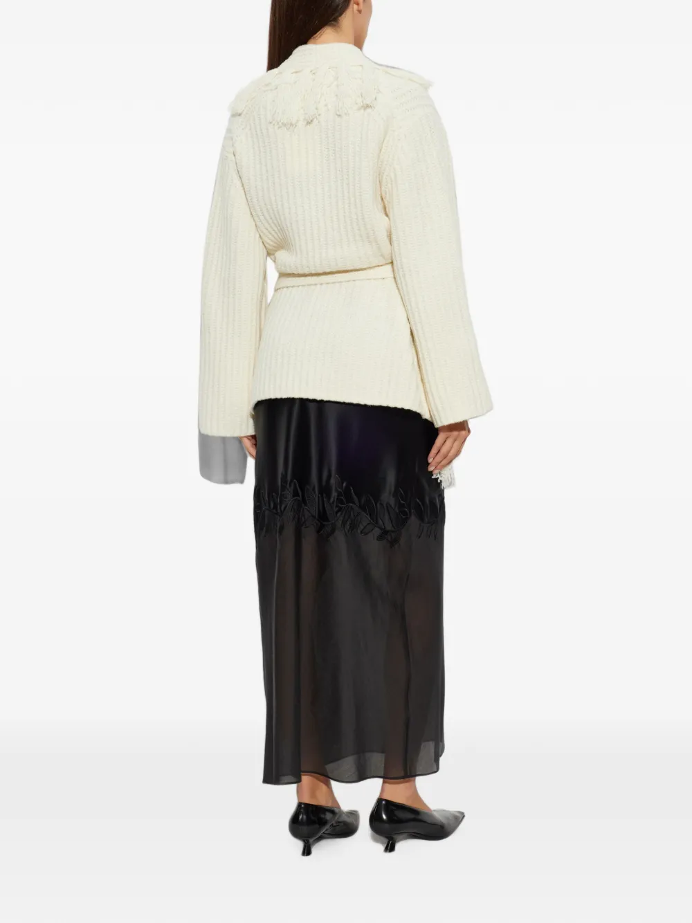 By Malene Birger Candela vest met franjeafwerking Wit