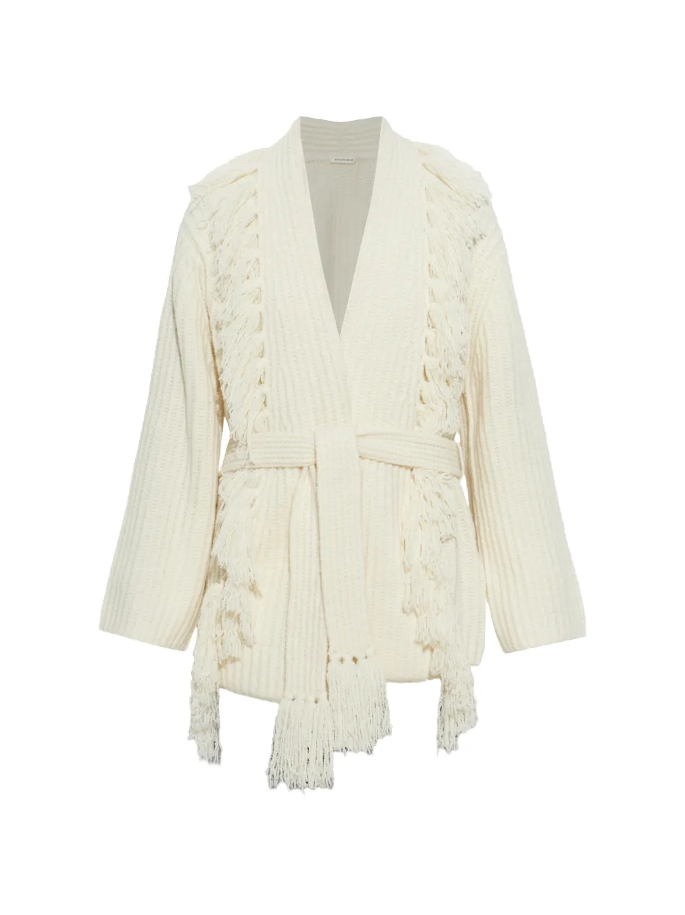 By Malene Birger Candela fringe-trim cardigan - Bianco