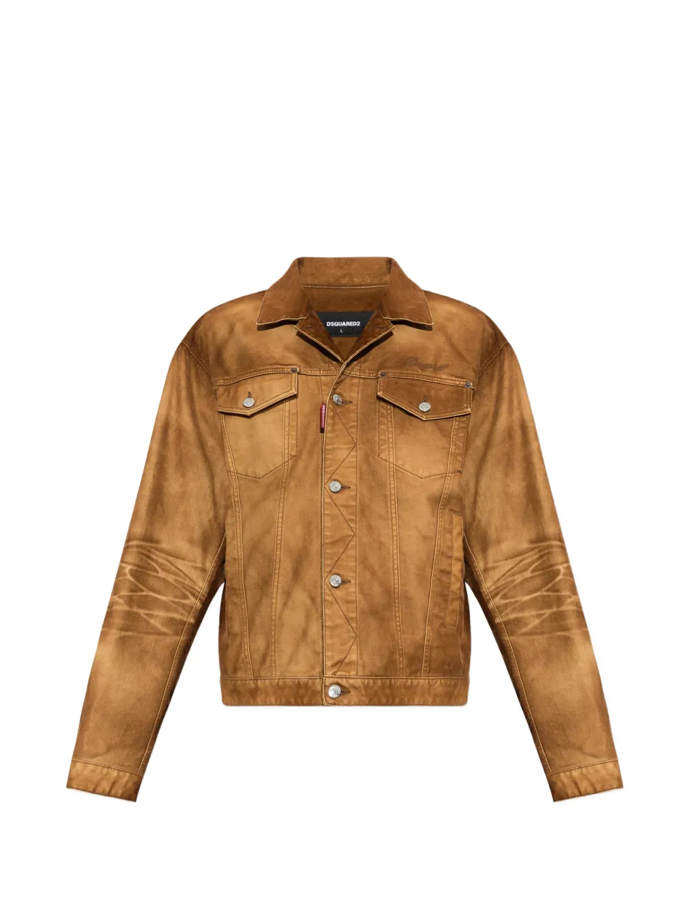 DSQUARED2 weathered suede oversized jean jacket