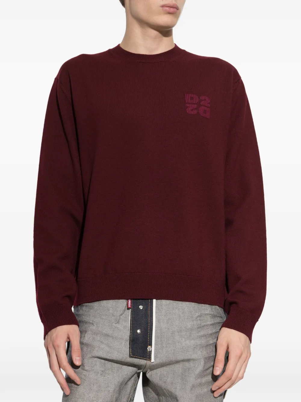 DSQUARED2 Trui met geborduurd logo Rood