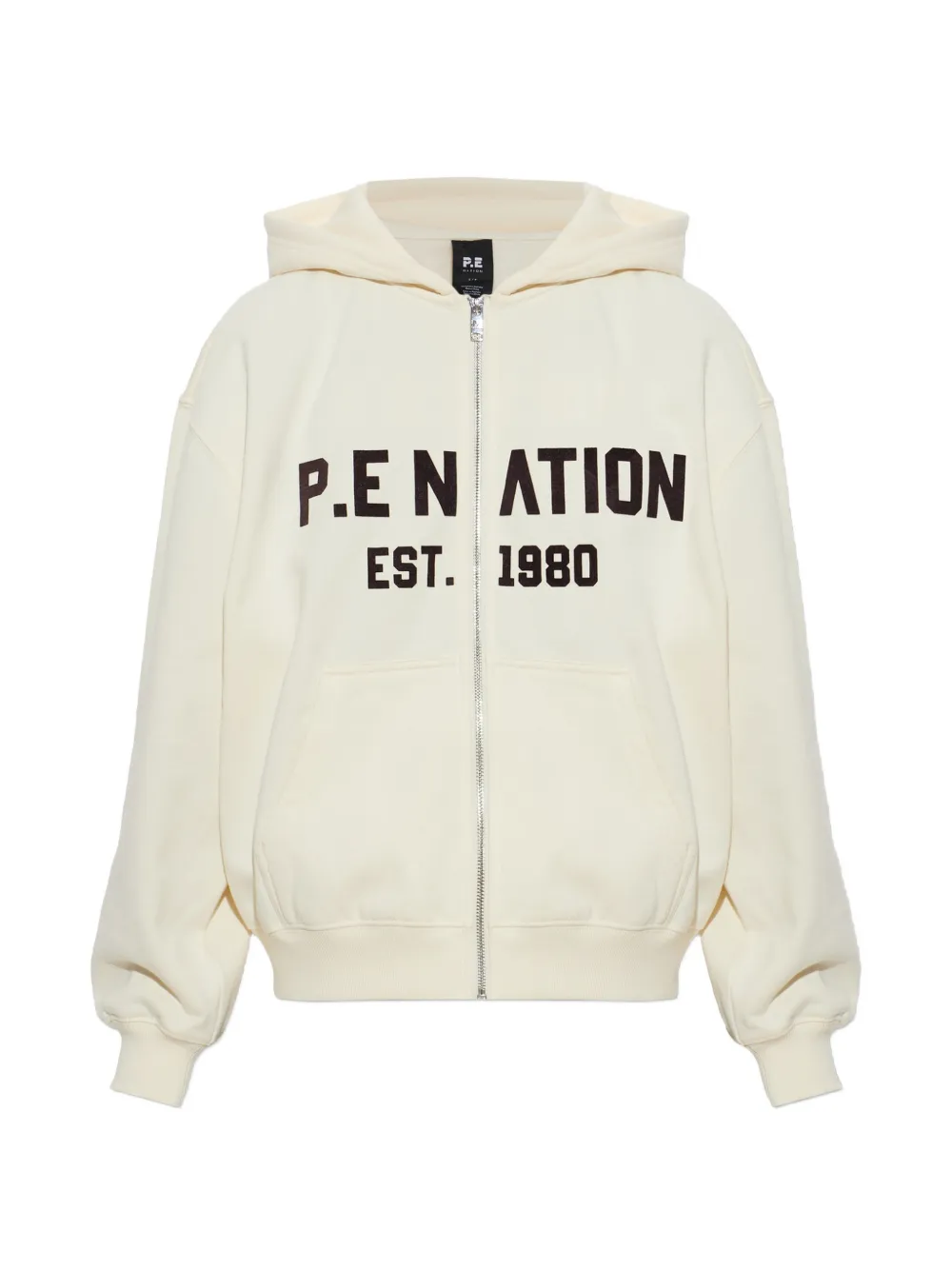 P.e Nation Phantom Logo-print Hoodie In Neutrals
