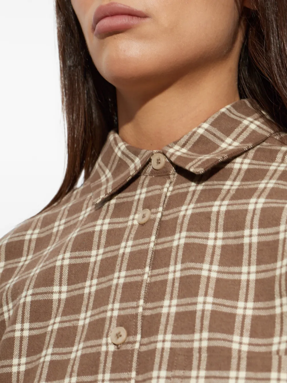 By Malene Birger Derris geruite blouse Bruin