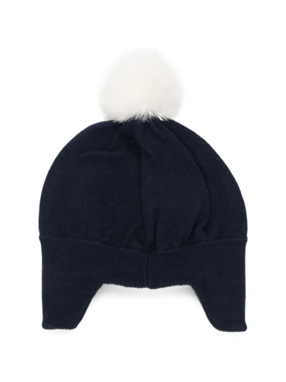 Moschino Kids Teddy Bear pom-pom beanie hat Blauw