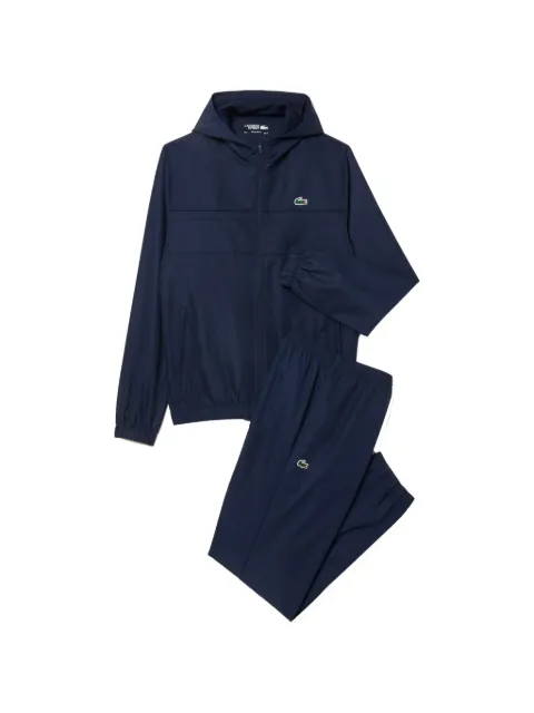 Lacoste logo-patch zip-up tracksuit