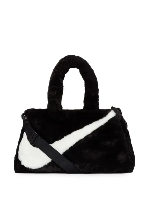 Nike Swoosh faux-fur sports tote bag
