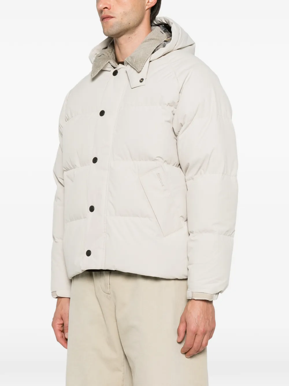 Barbour Transport quilted hooded jacket Beige