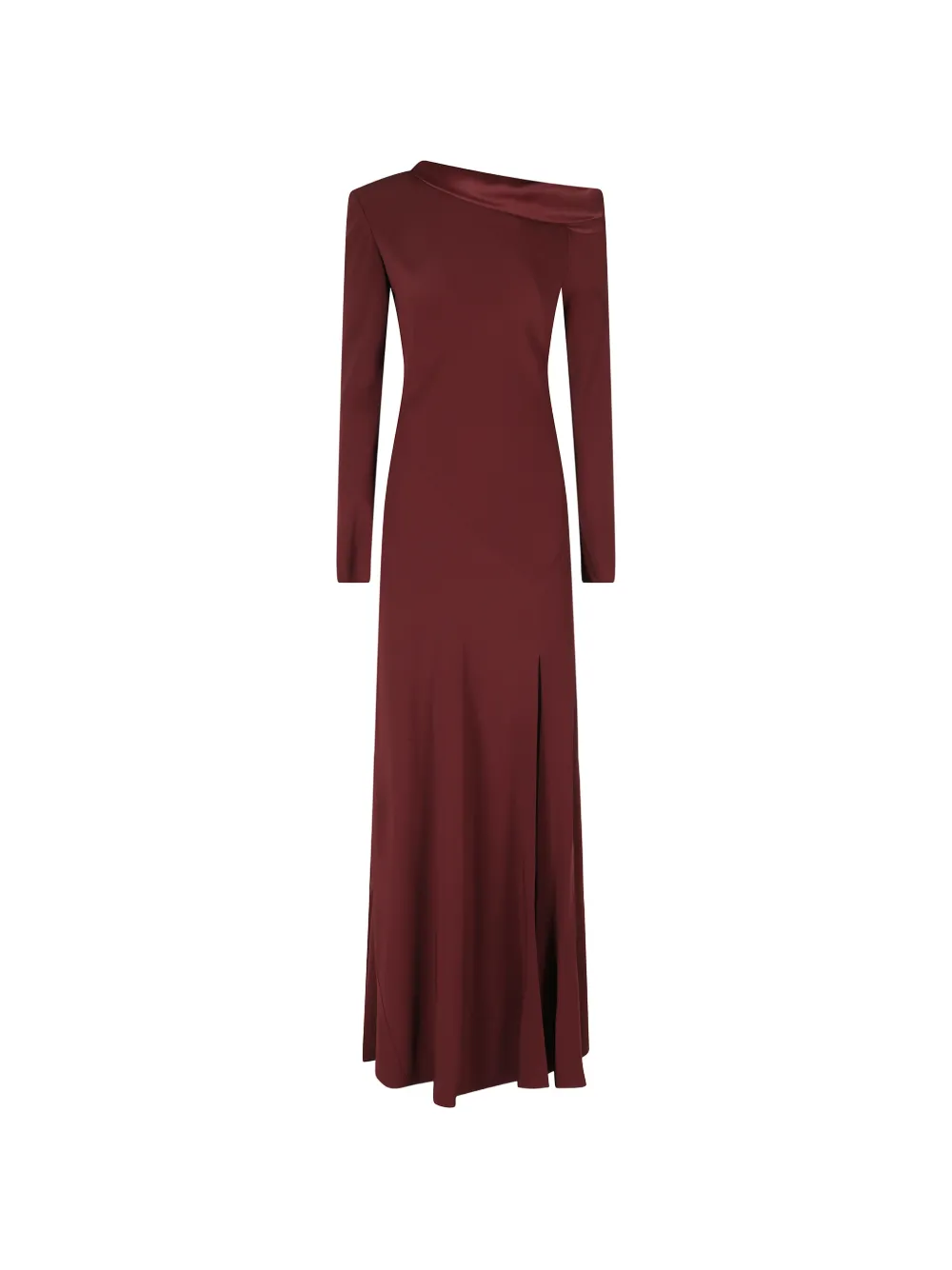 Alberta Ferretti asymmetric satin maxi dress