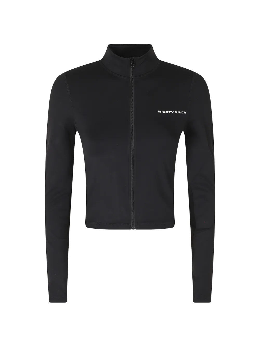 Sporty & Rich Freya Bold logo-embroidered zip-up jacket