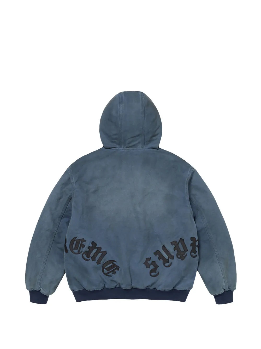 Supreme Jack met leren applicatie en capuchon Blauw