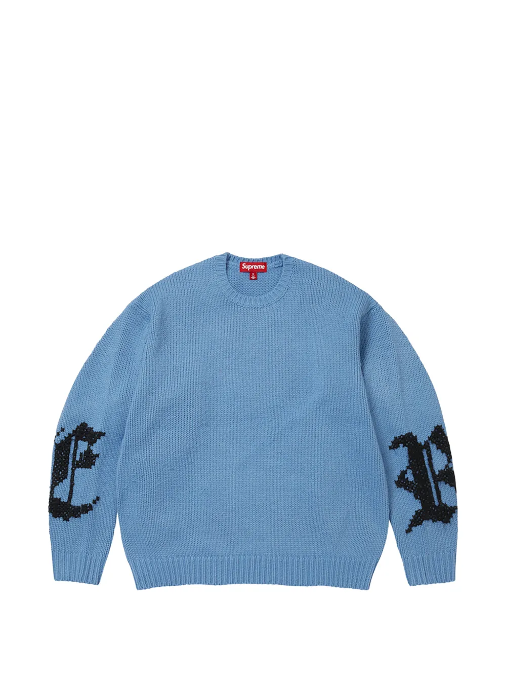 Supreme cross-stitch logo sweater