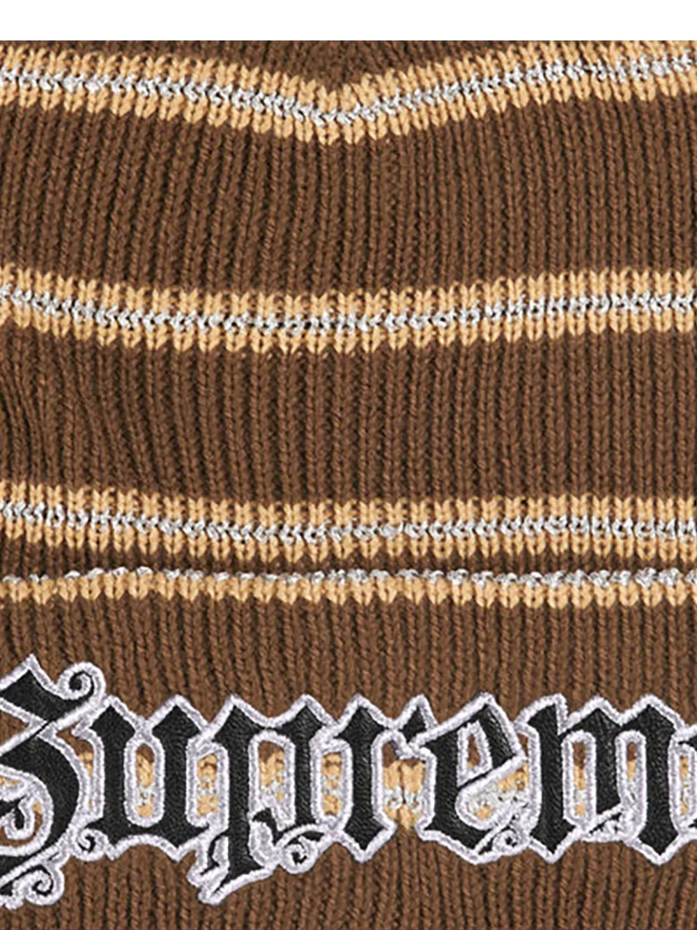 Supreme Muts met metallic streep Bruin
