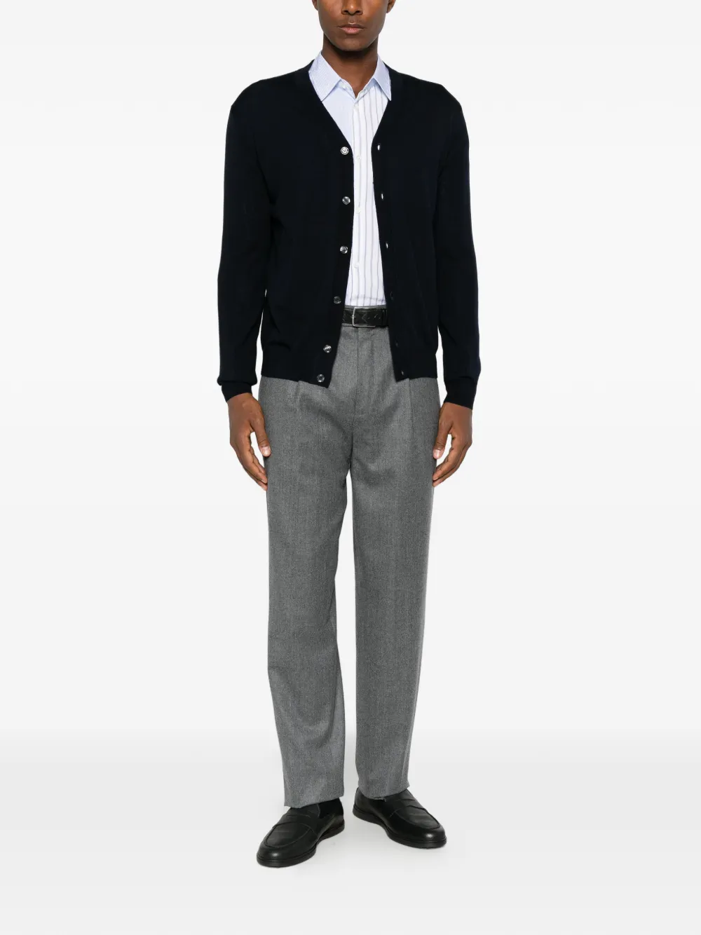 Zegna pleated straight-leg trousers Grijs
