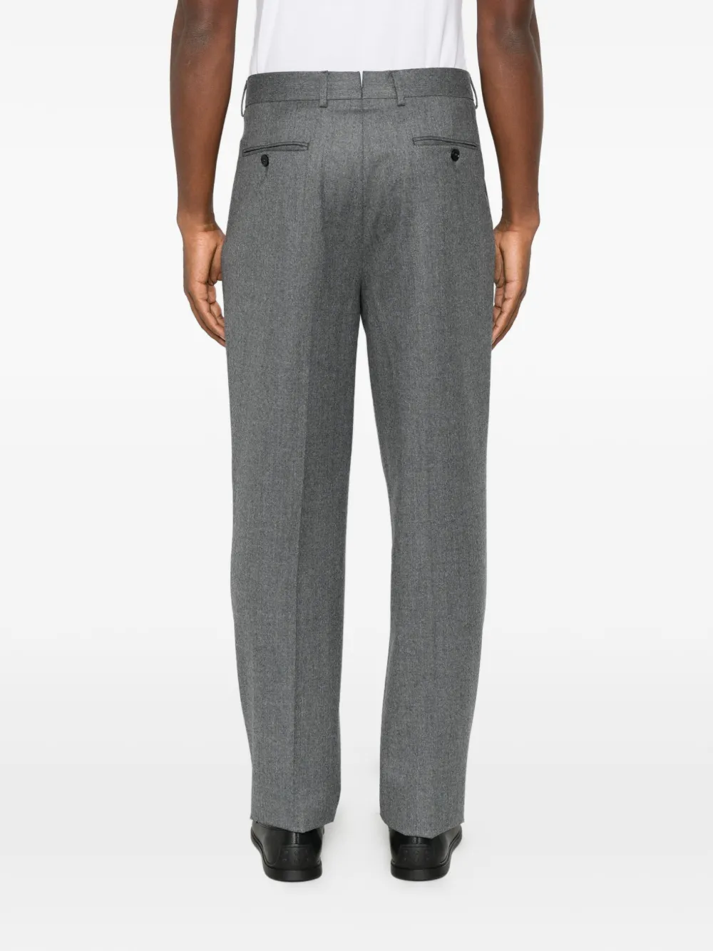 Zegna pleated straight-leg trousers Grijs