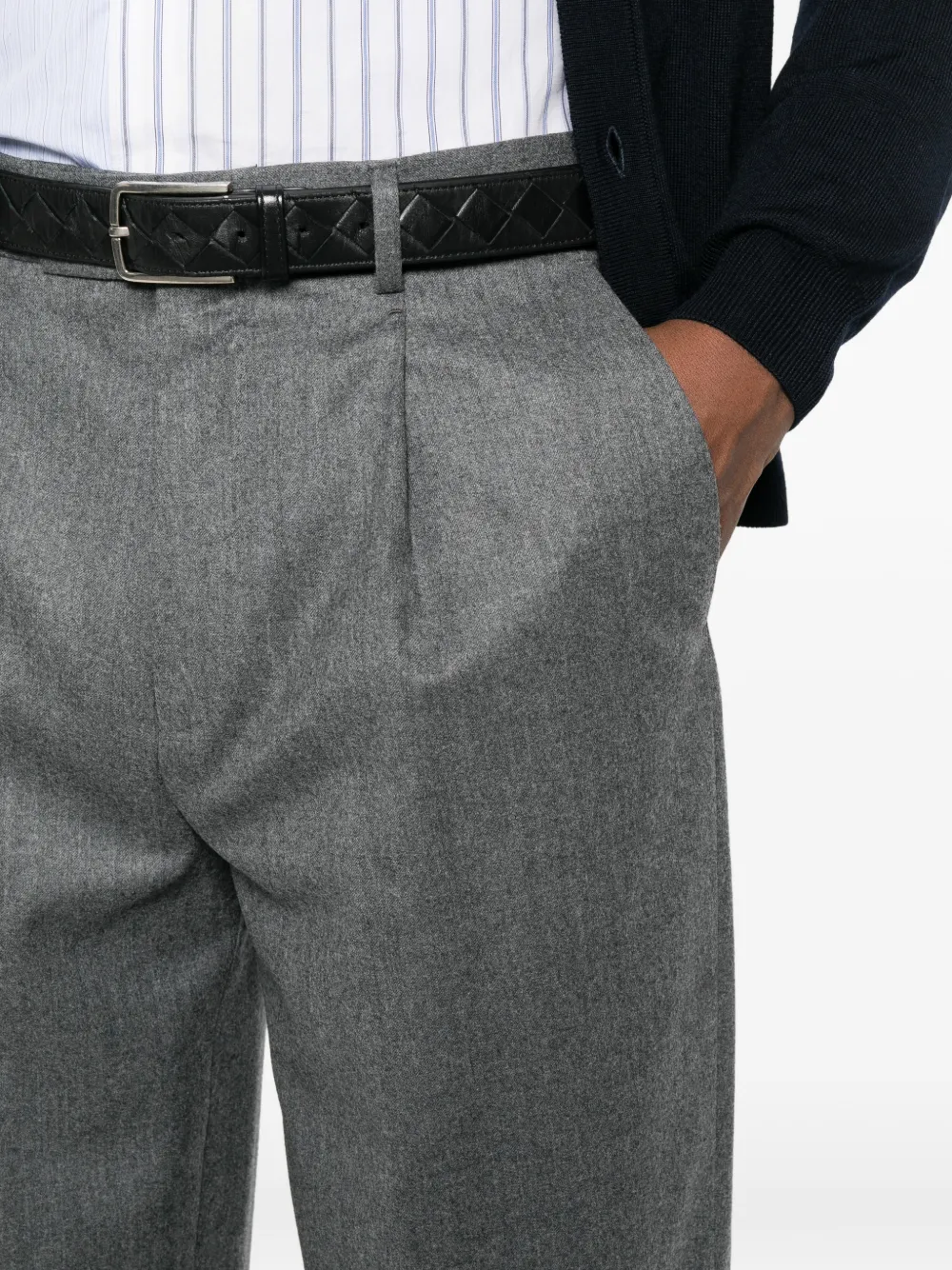 Zegna pleated straight-leg trousers Grijs