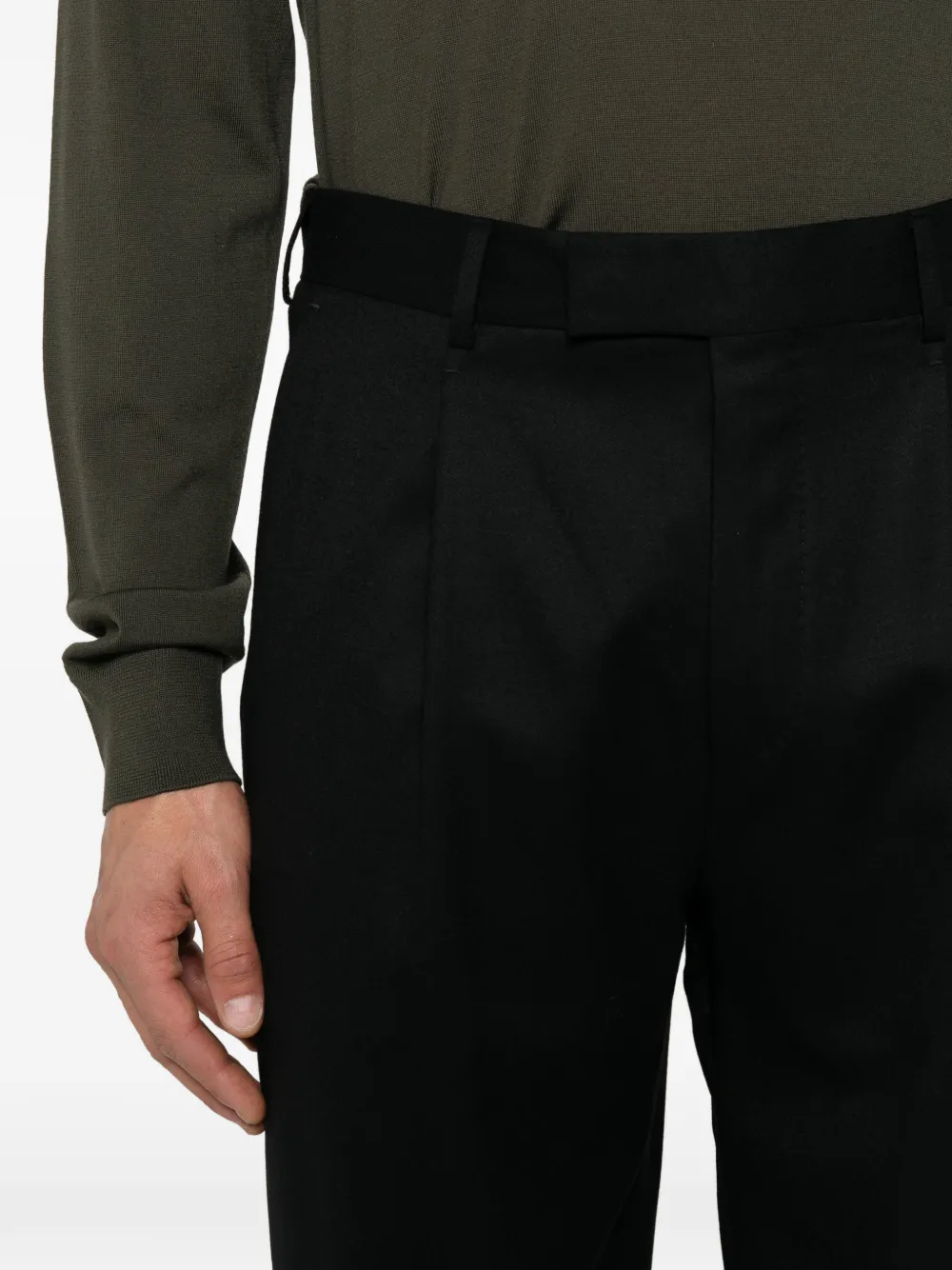 Zegna pleated tailored trousers Zwart