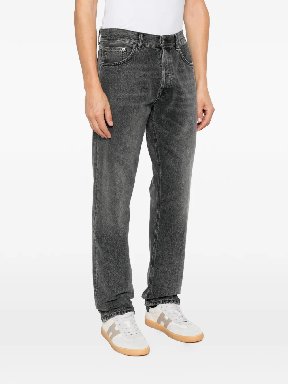 DONDUP faded straight-leg jeans Grijs
